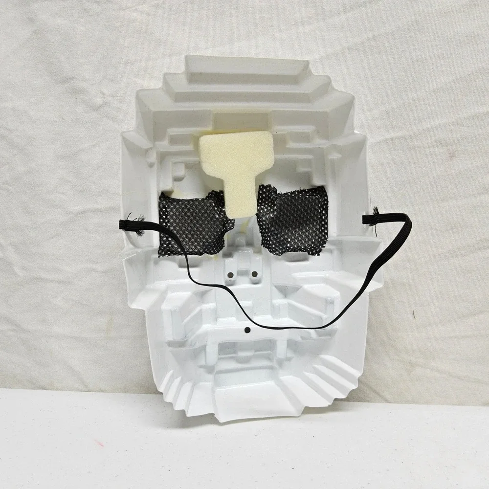 Minecraft Skeleton Costume Kids Medium Black Pixelated Jumpsuit Mask
